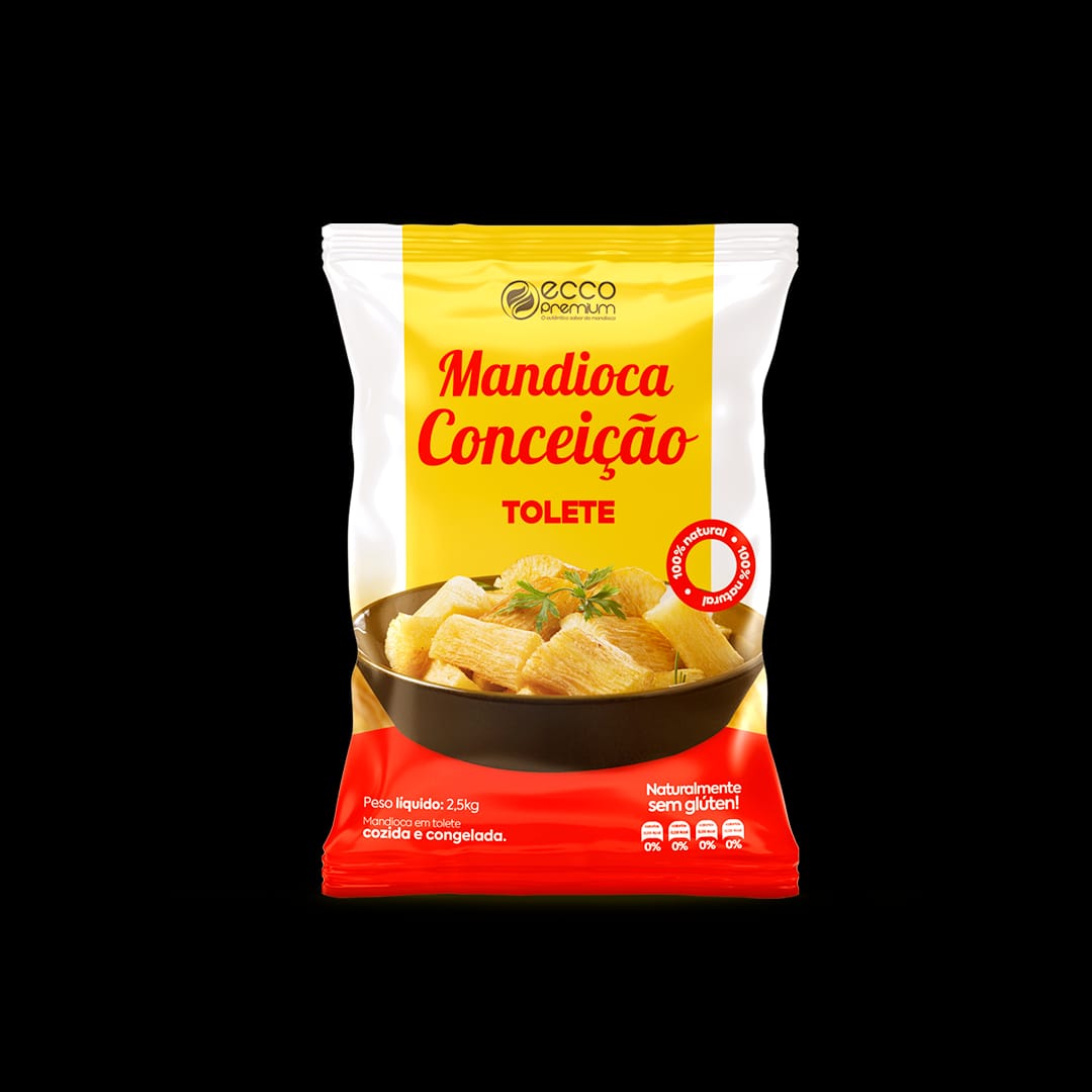 MANDIOCA TOLETE CONGELADA E COZIDA CONCEIÇÃO 2,5 KG (CX 4 PCT)